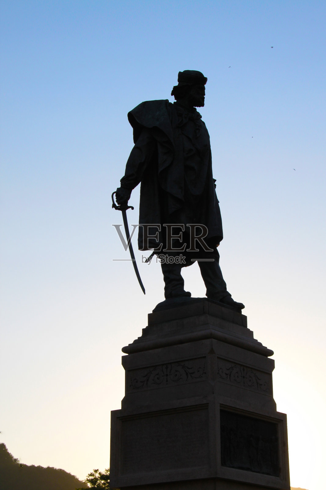 朱塞佩加里波第纪念碑在科莫照片摄影图片