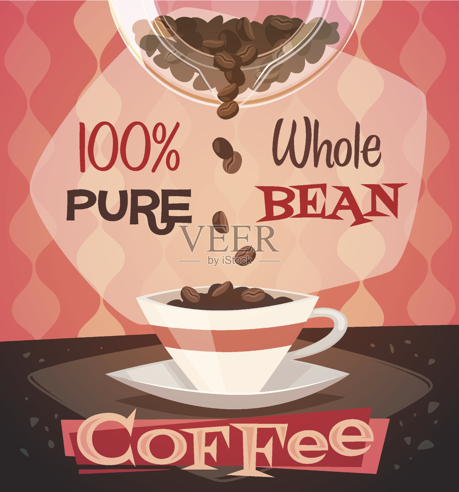 咖啡的背景插画图片素材