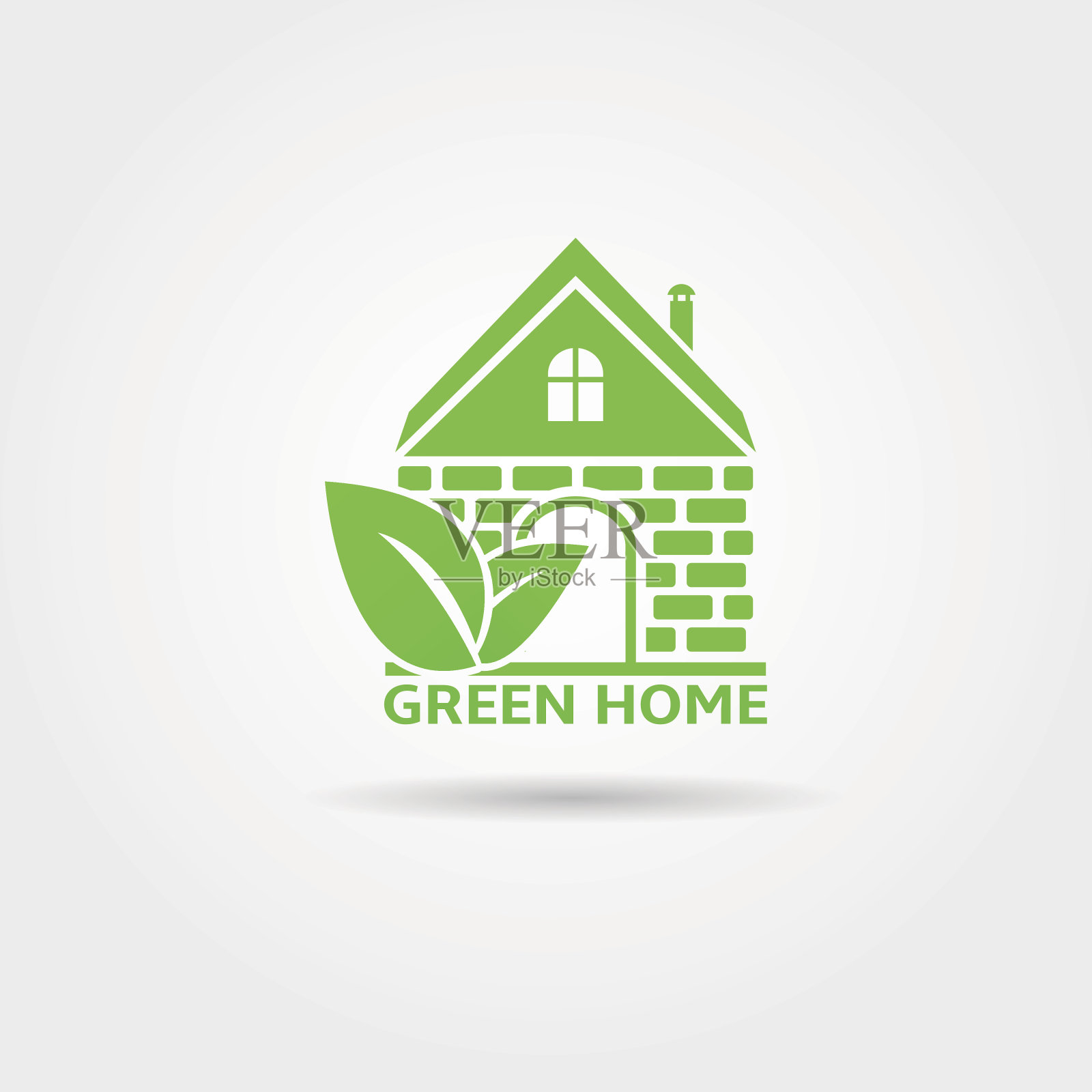 绿色的家插画图片素材