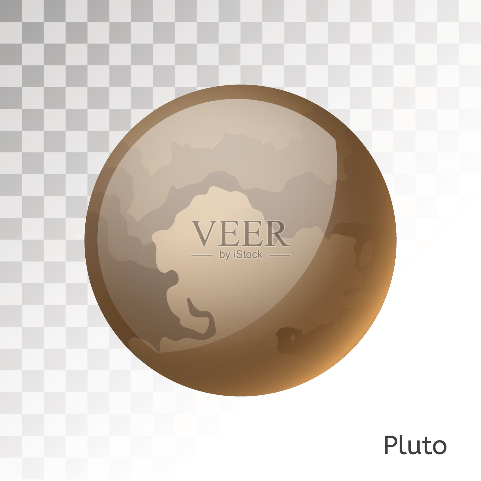 冥王星行星3d矢量插图插画图片素材