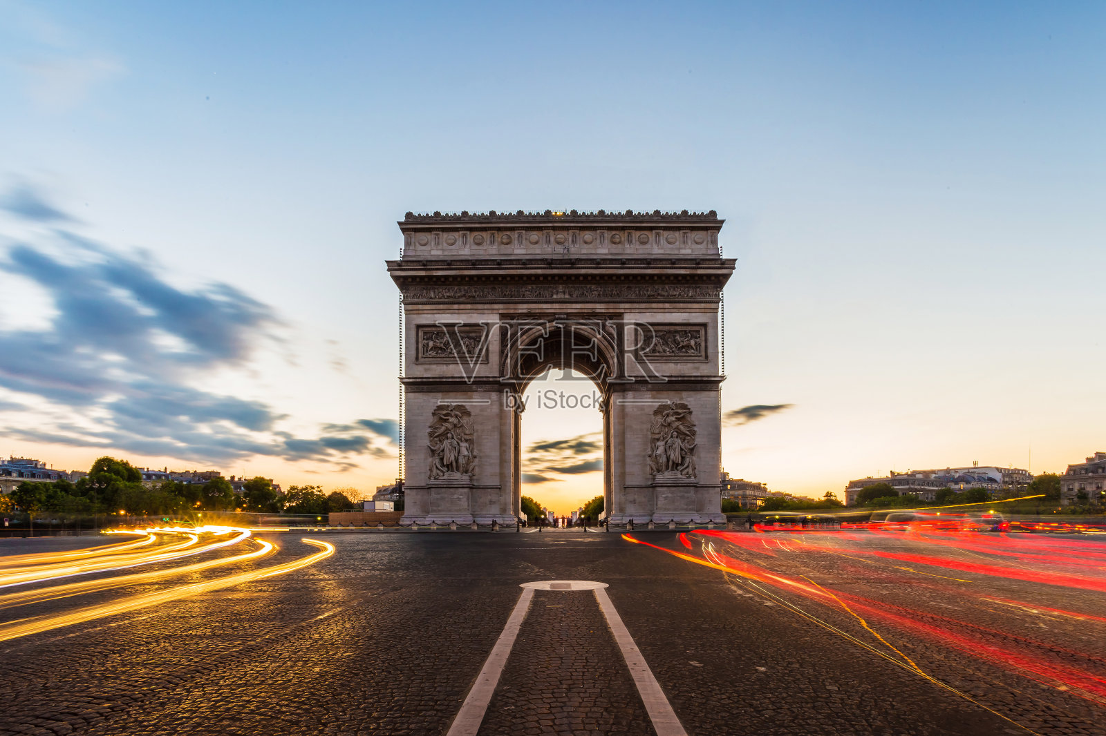 巴黎凯旋门照片摄影图片