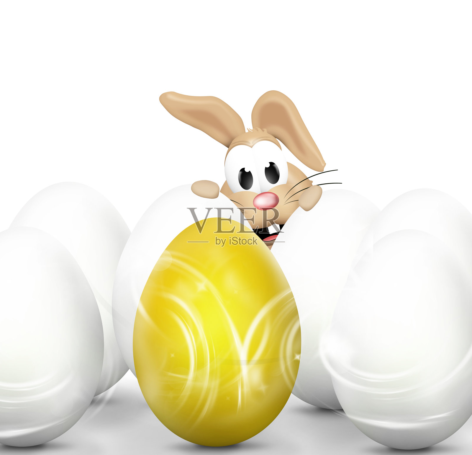 复活节兔子蛋设计插画图片素材