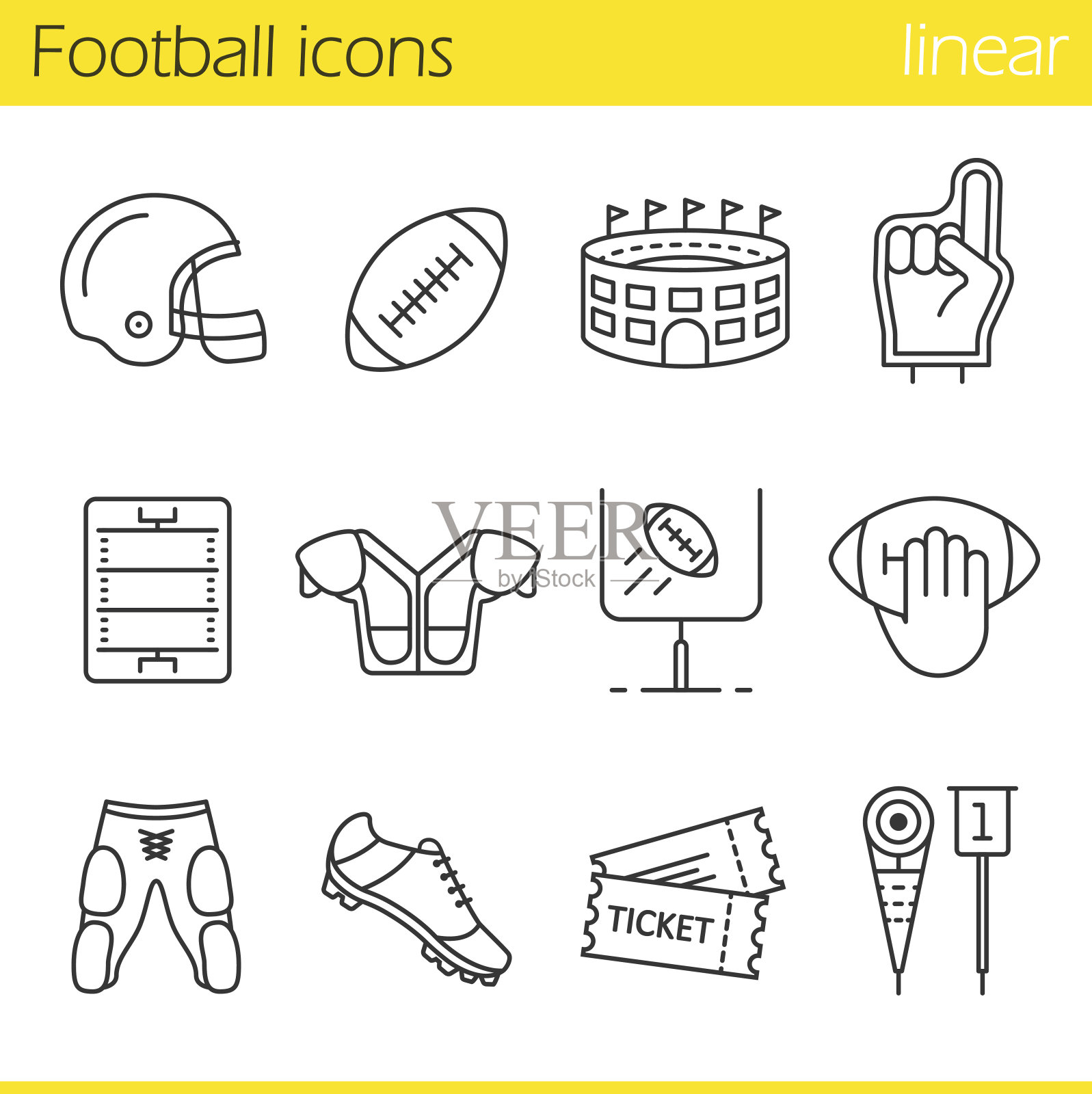 美式足球的图标图标素材
