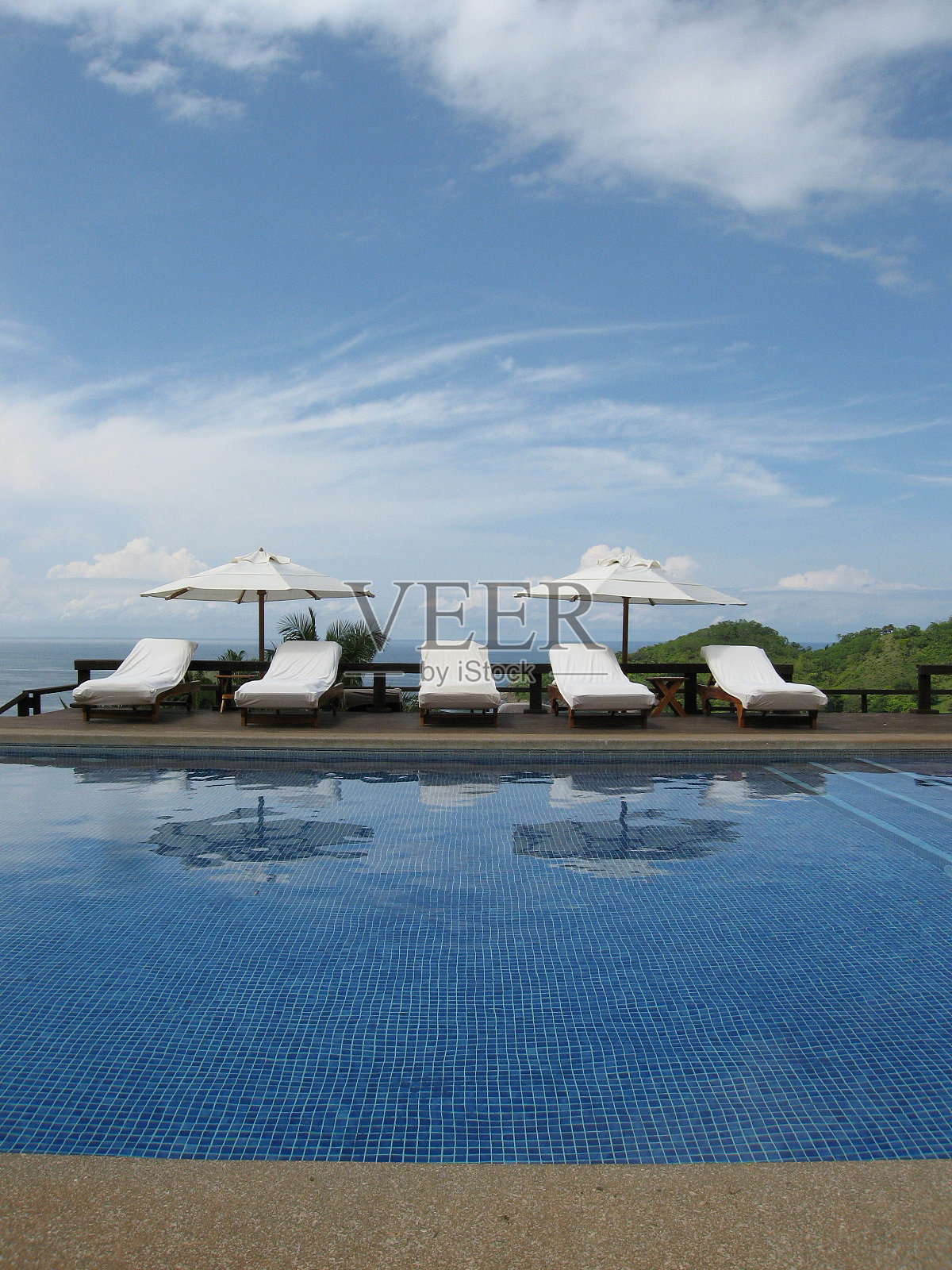 哥斯达黎加的泳池酒店照片摄影图片