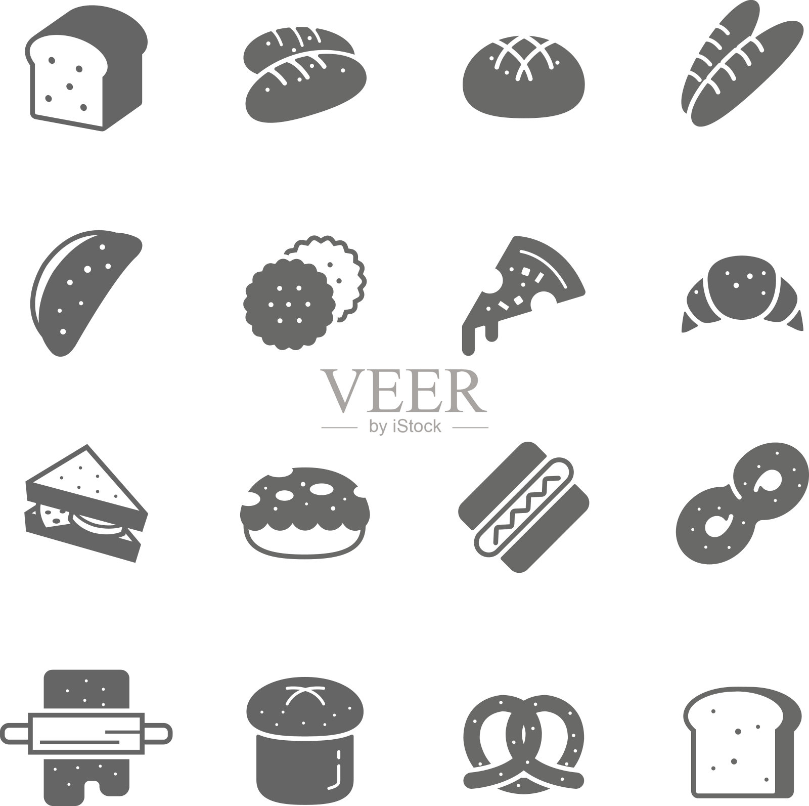 图标set - bread和面包店插画图片素材