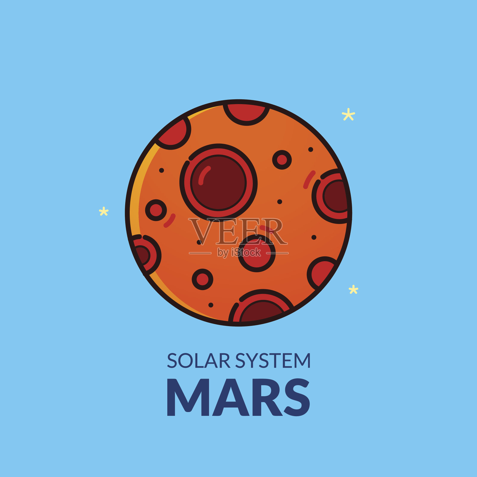 类地行星火星矢量插图插画图片素材
