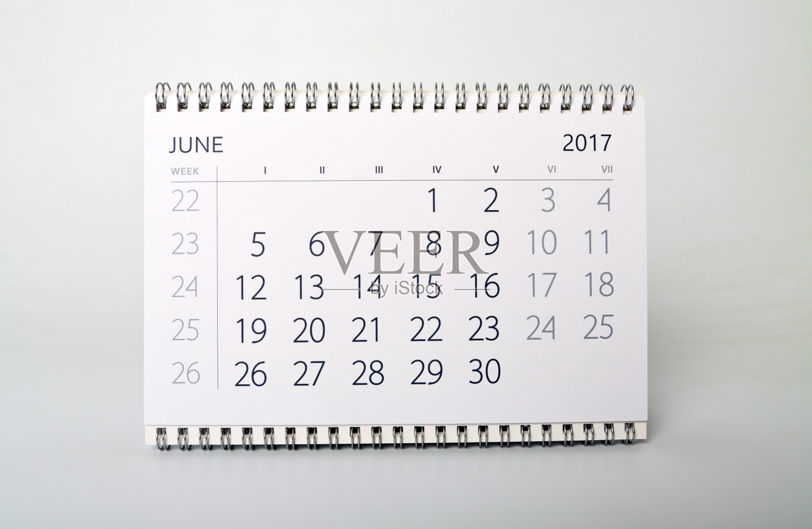6月。日历表。2007年的日历。照片摄影图片