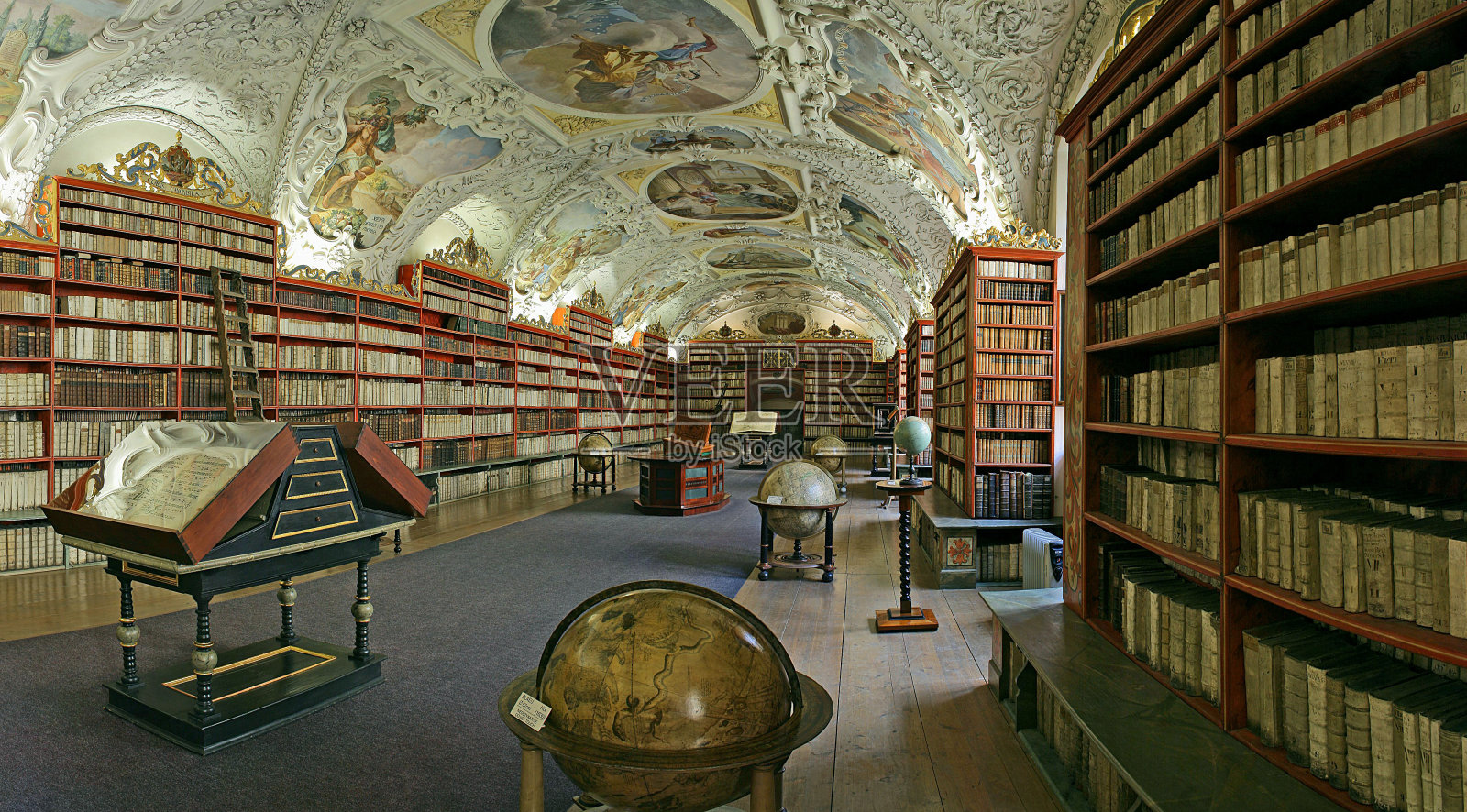 Prague-baroque图书馆照片摄影图片