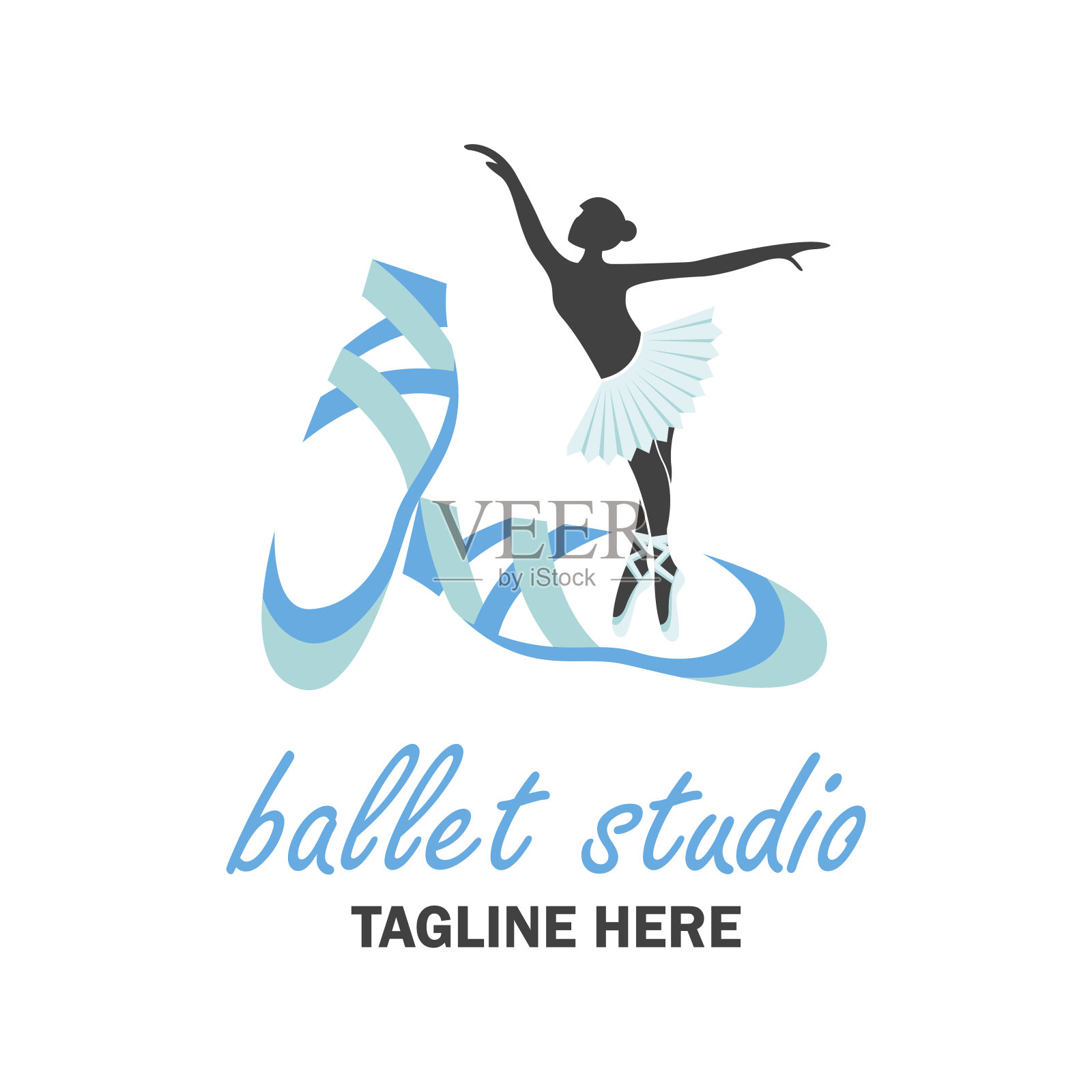 芭蕾舞学校，舞蹈工作室的芭蕾舞偶像。矢量图插画图片素材