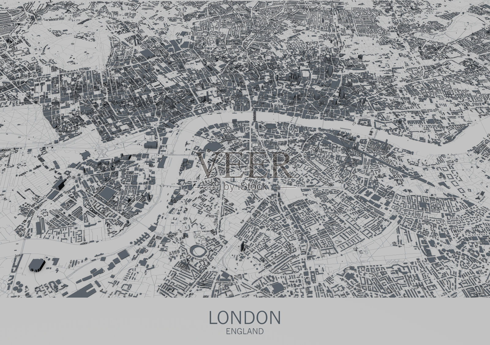 伦敦地图，卫星视图，城市，英国照片摄影图片