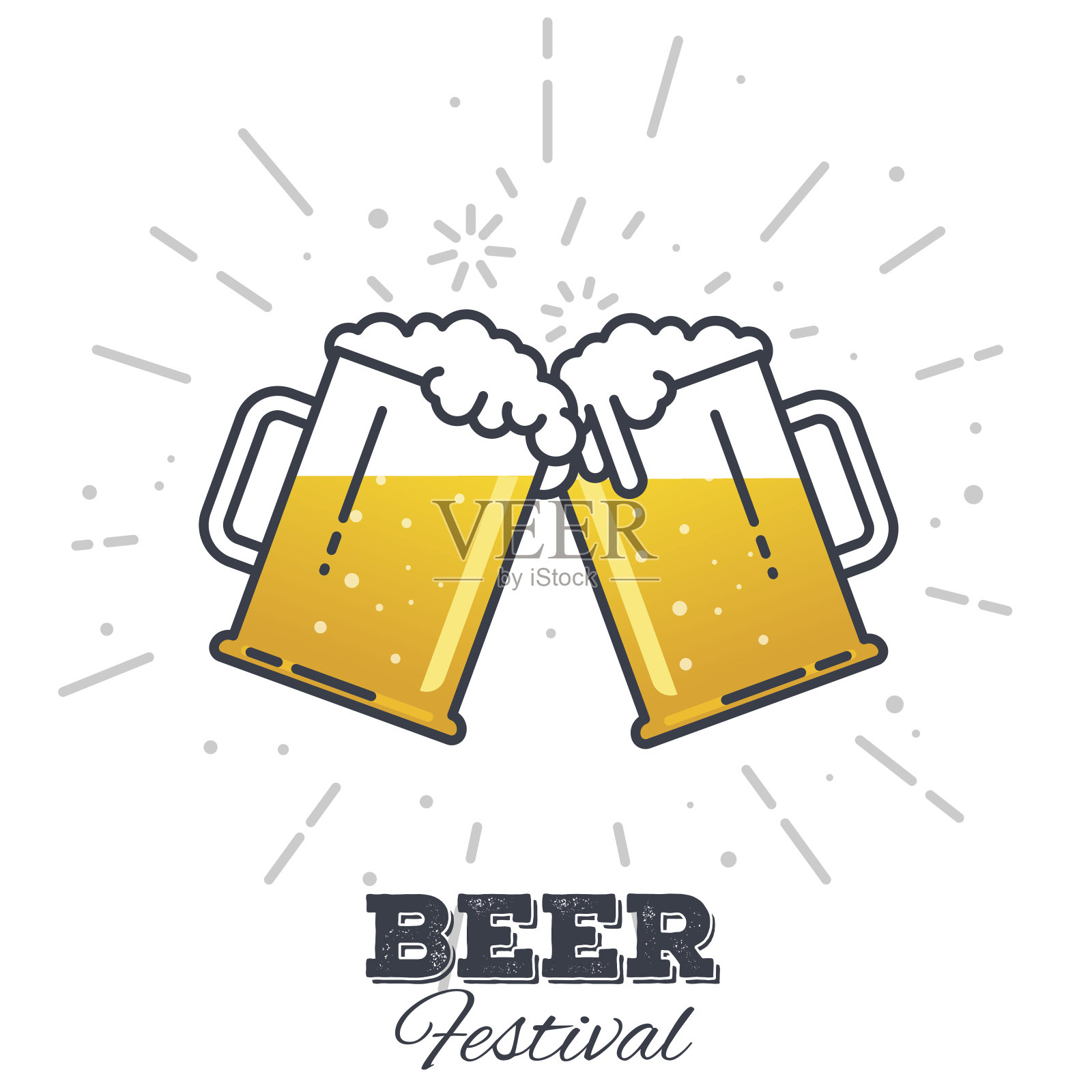 啤酒节的图标设计元素图片