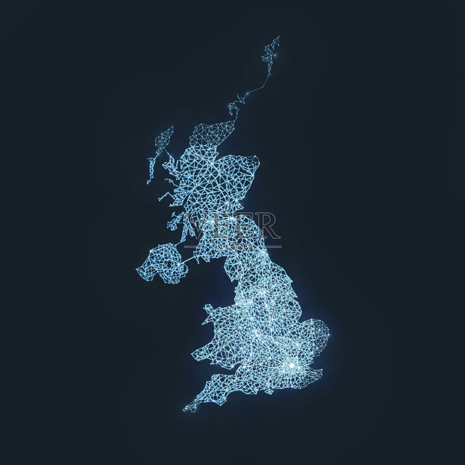 摘要:英国电信网络地图插画图片素材