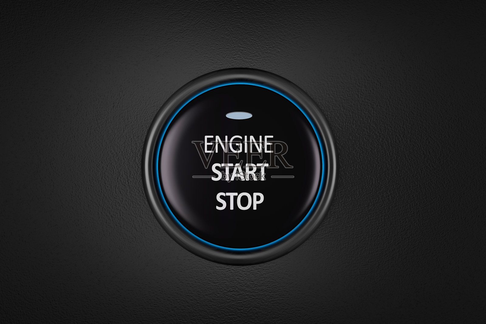 汽车发动机启动和停止按钮。三维渲染照片摄影图片
