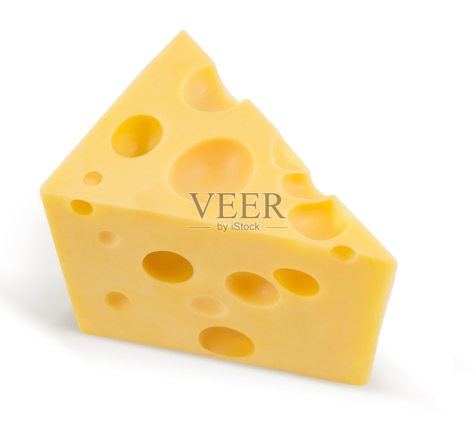 一块奶酪孤立的白色背景照片摄影图片