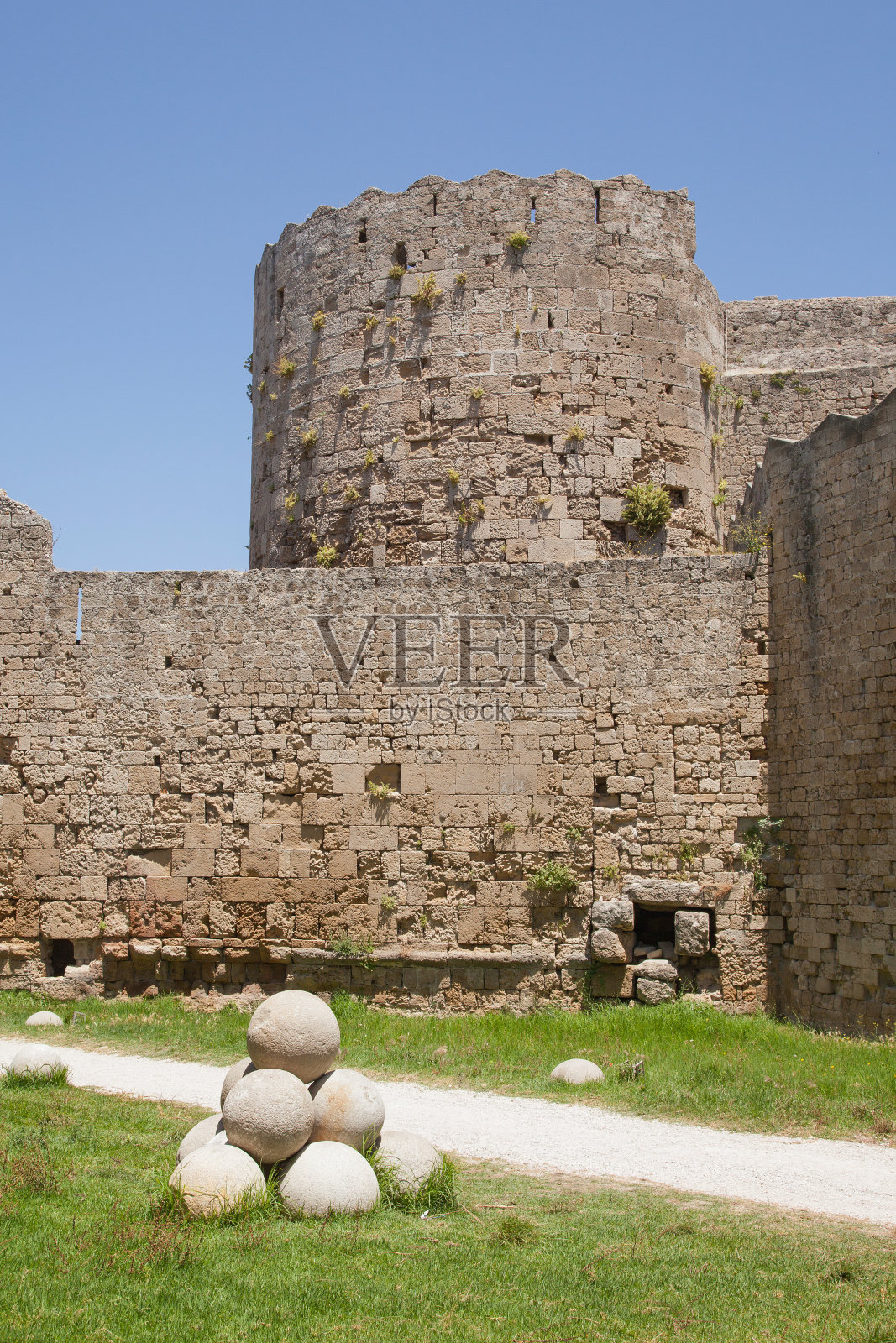 中世纪城墙的细节照片摄影图片