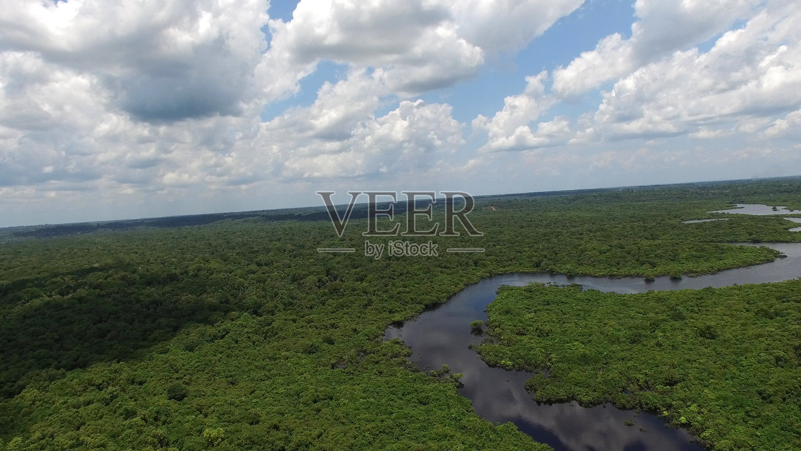 巴西亚马逊雨林鸟瞰图照片摄影图片