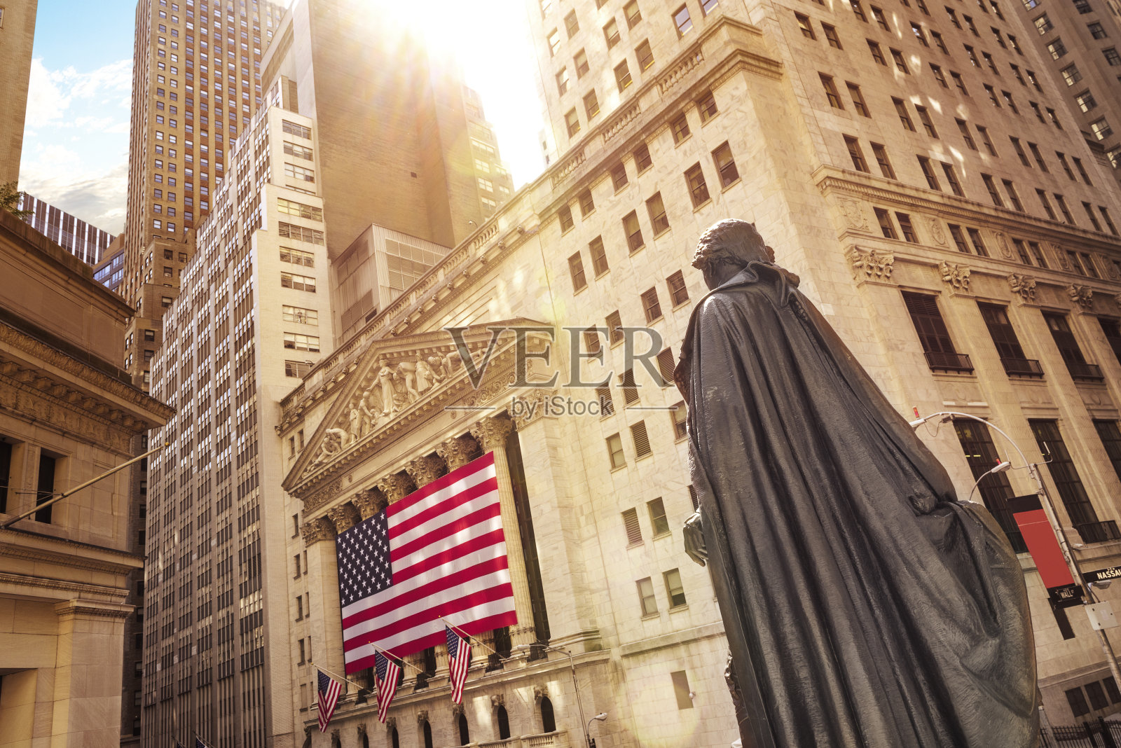 纽约的华尔街照片摄影图片