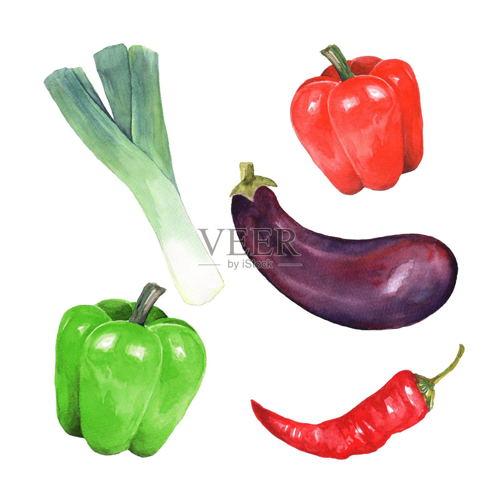 水彩蔬菜插画图片素材