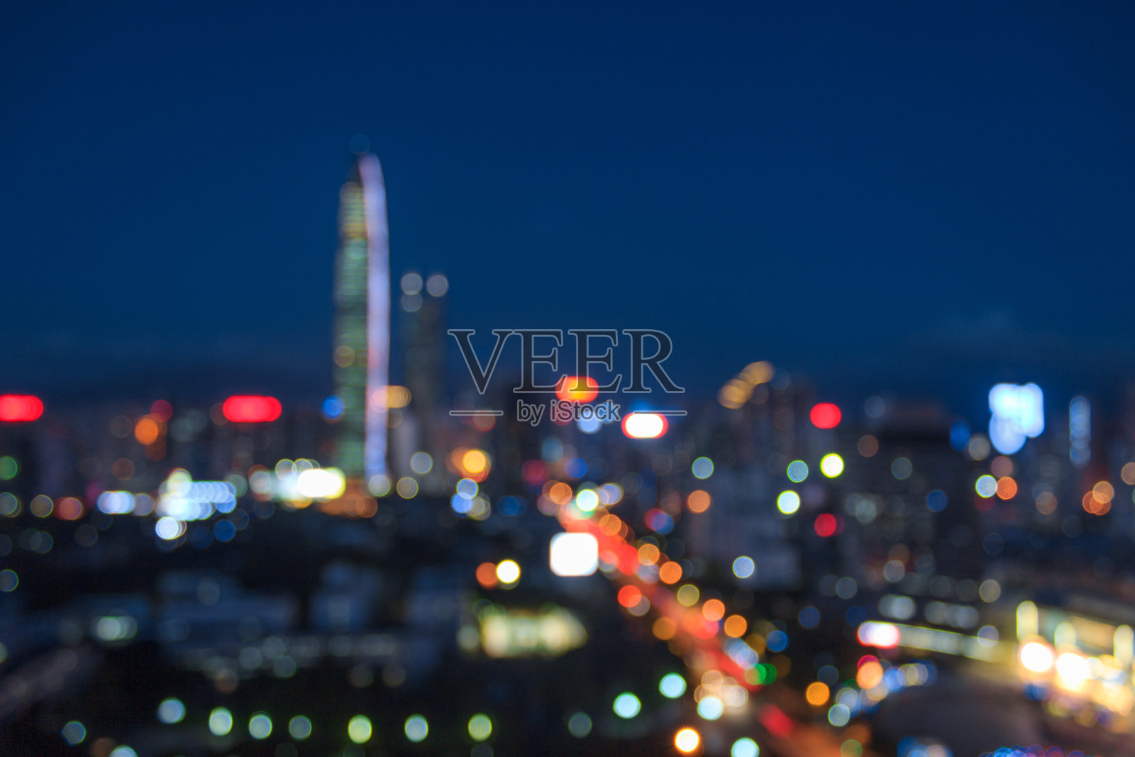 深圳市中心摩天大楼的天际线照片摄影图片