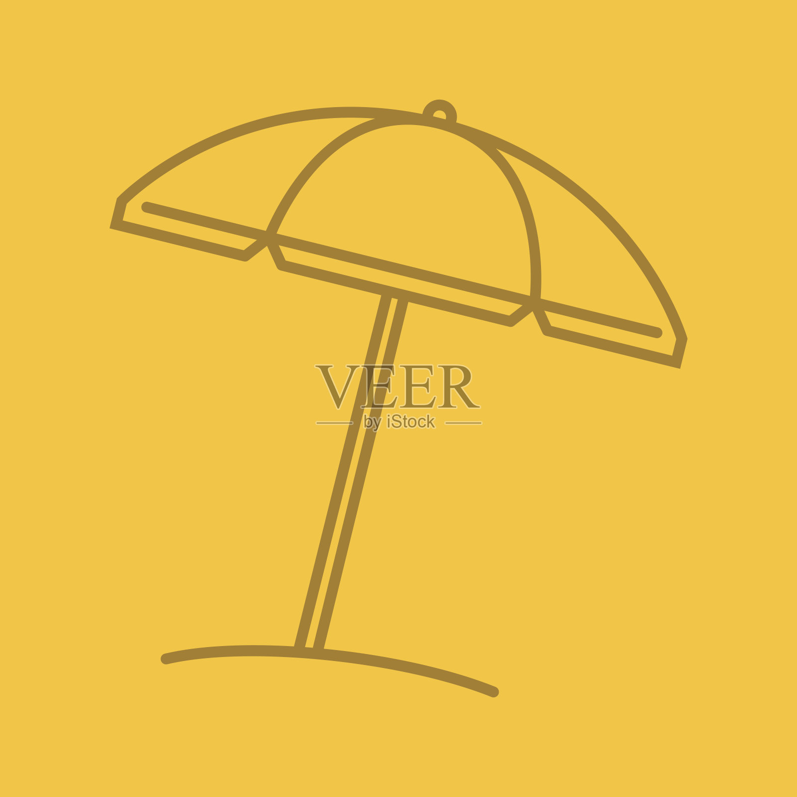 遮阳伞的图标插画图片素材