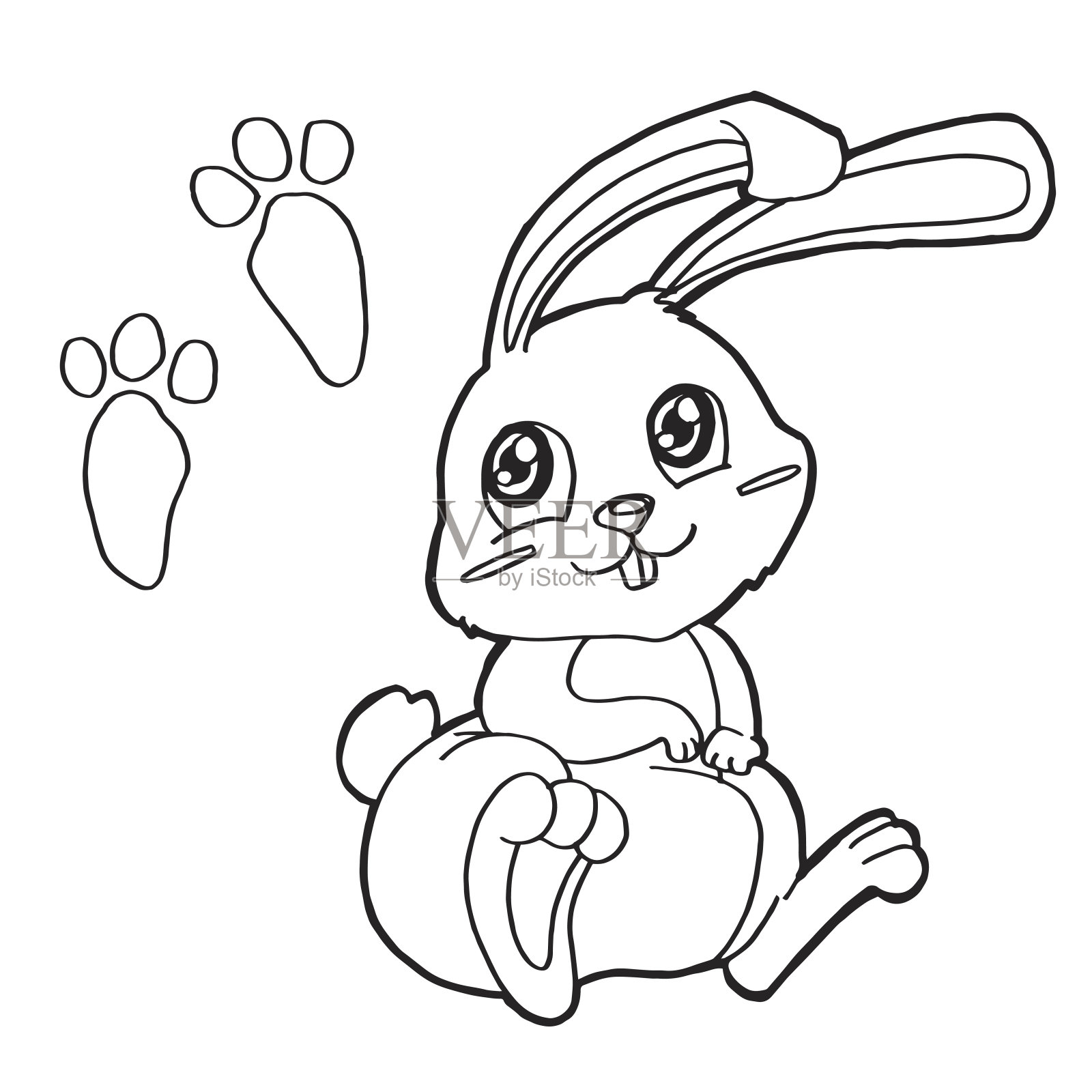 兔子爪子简笔画图片