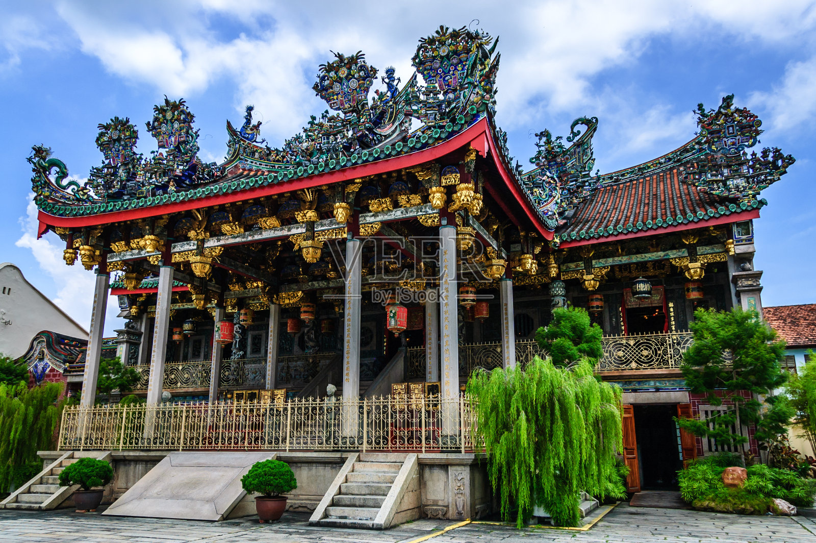 中国寺庙，乔治城，槟城，马来西亚照片摄影图片