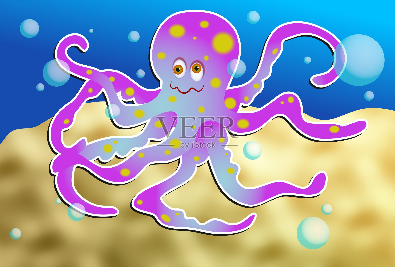 章鱼插画图片素材