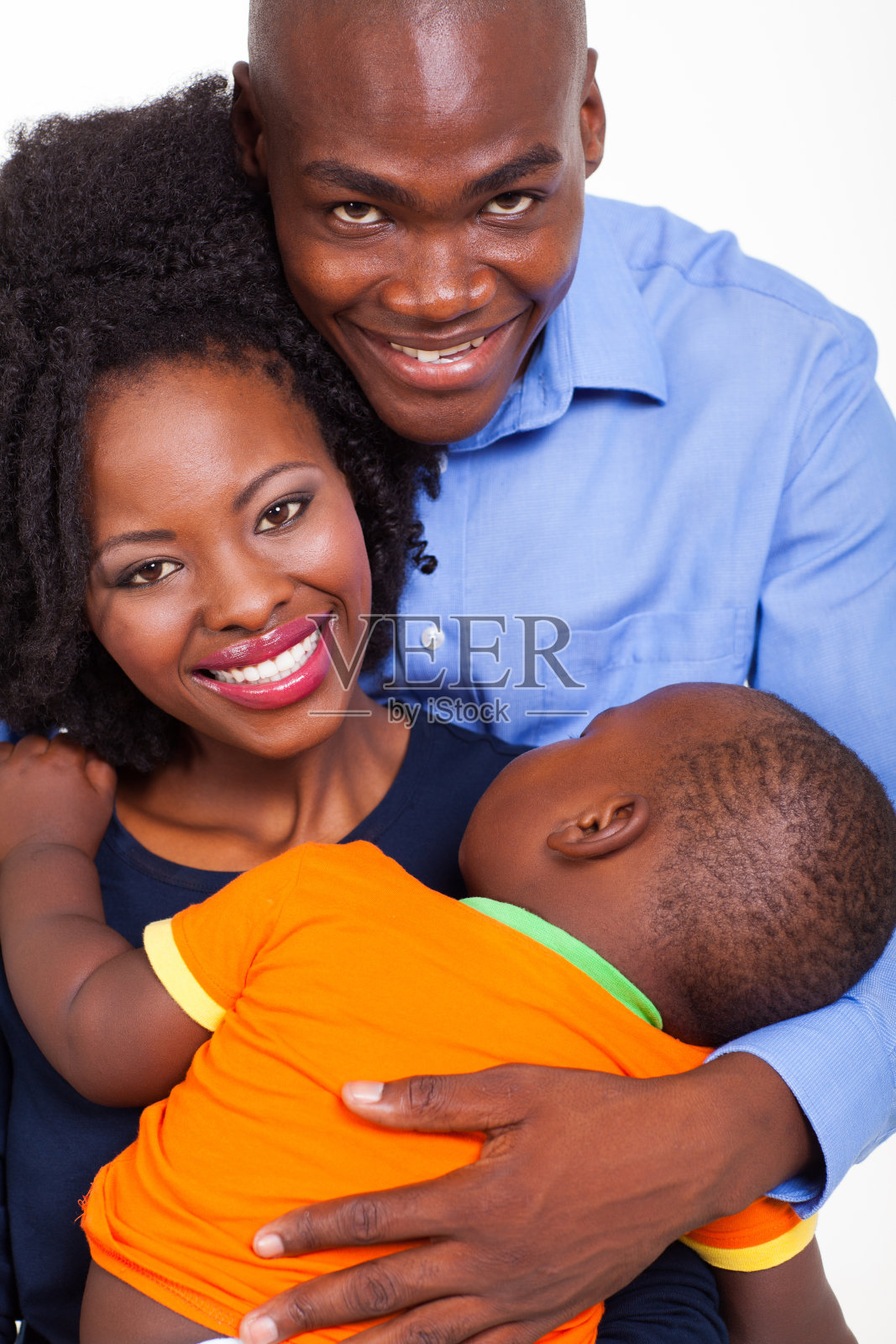 一对非洲夫妇和一个男婴照片摄影图片