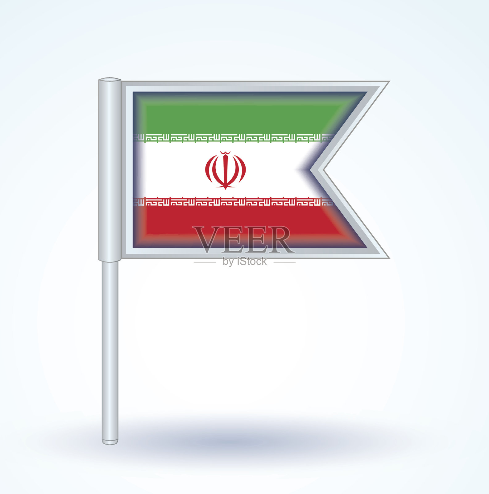 伊朗国旗，矢量图设计元素图片
