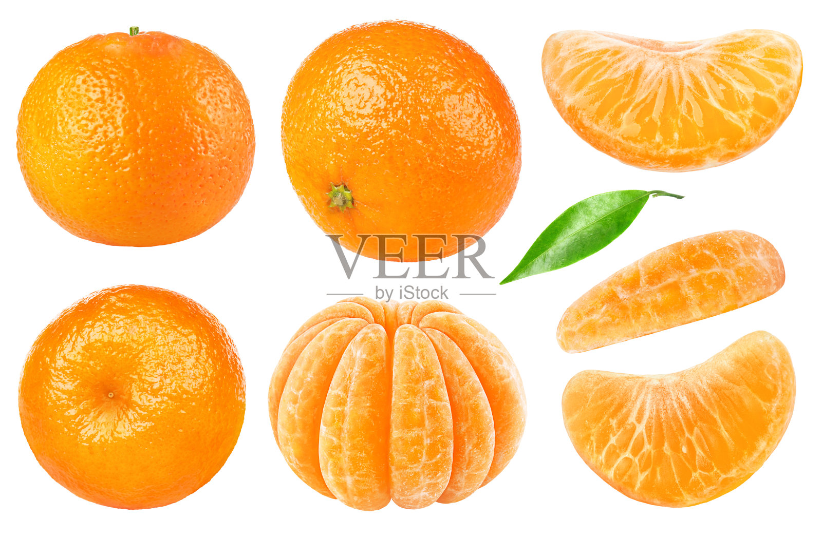 孤立的橘子集合照片摄影图片