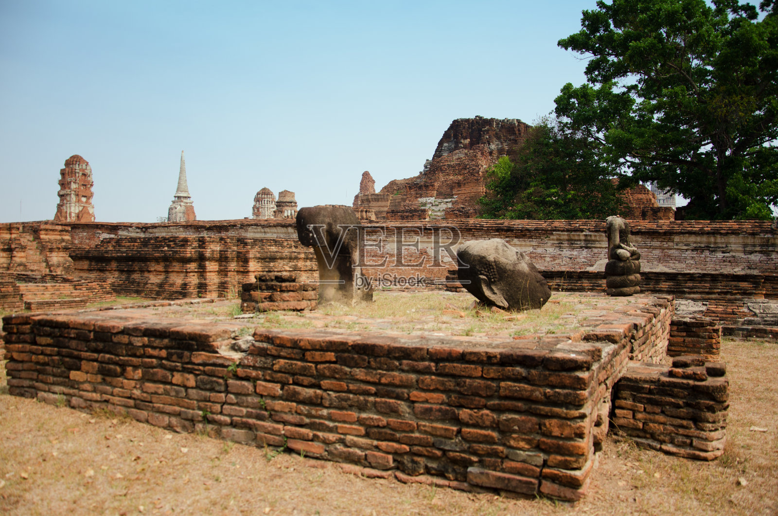泰国。暹罗古城。建筑和遗址。照片摄影图片