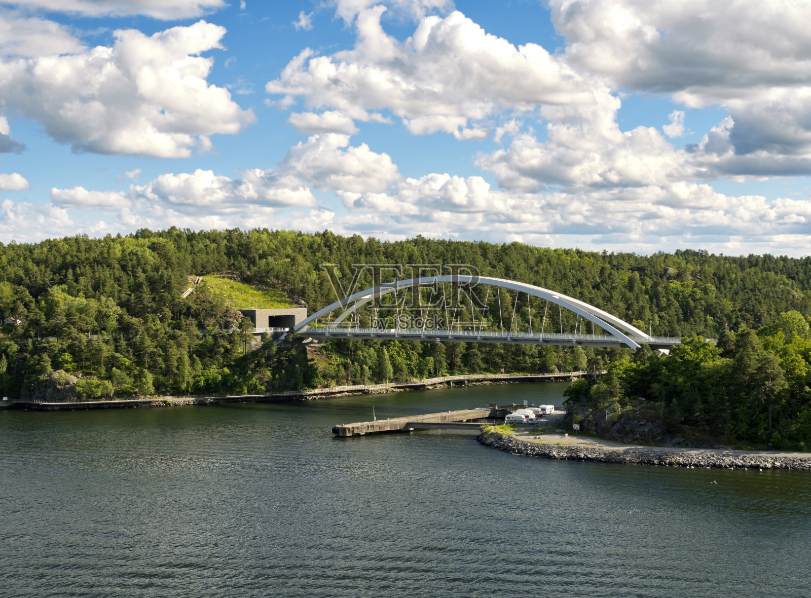 斯德哥尔摩附近Kvarnholmen桥照片摄影图片
