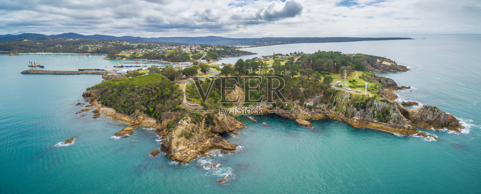 伊甸园瞭望台，新南威尔士州，澳大利亚的空中全景图照片摄影图片