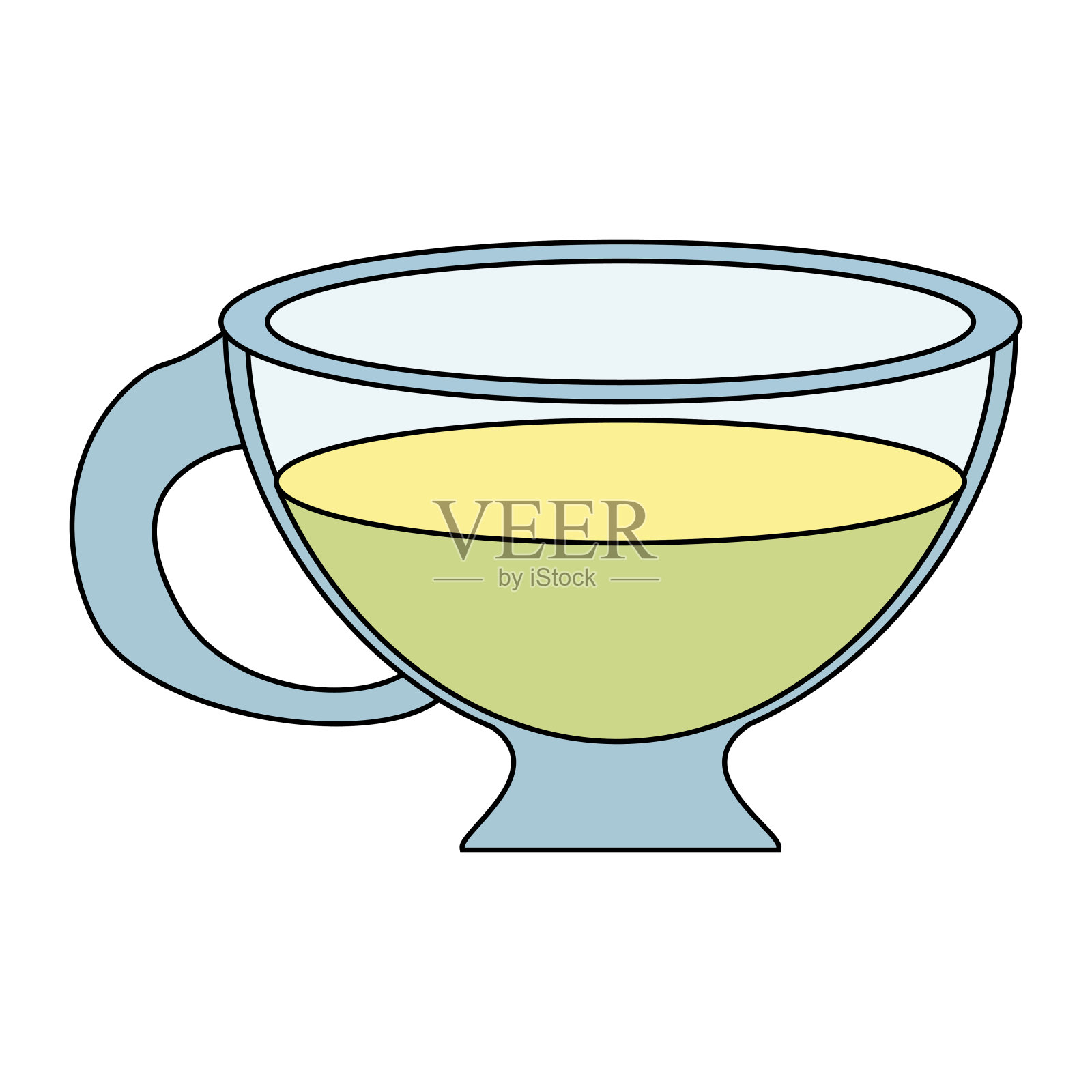 茶杯中的茶图标形象设计元素图片