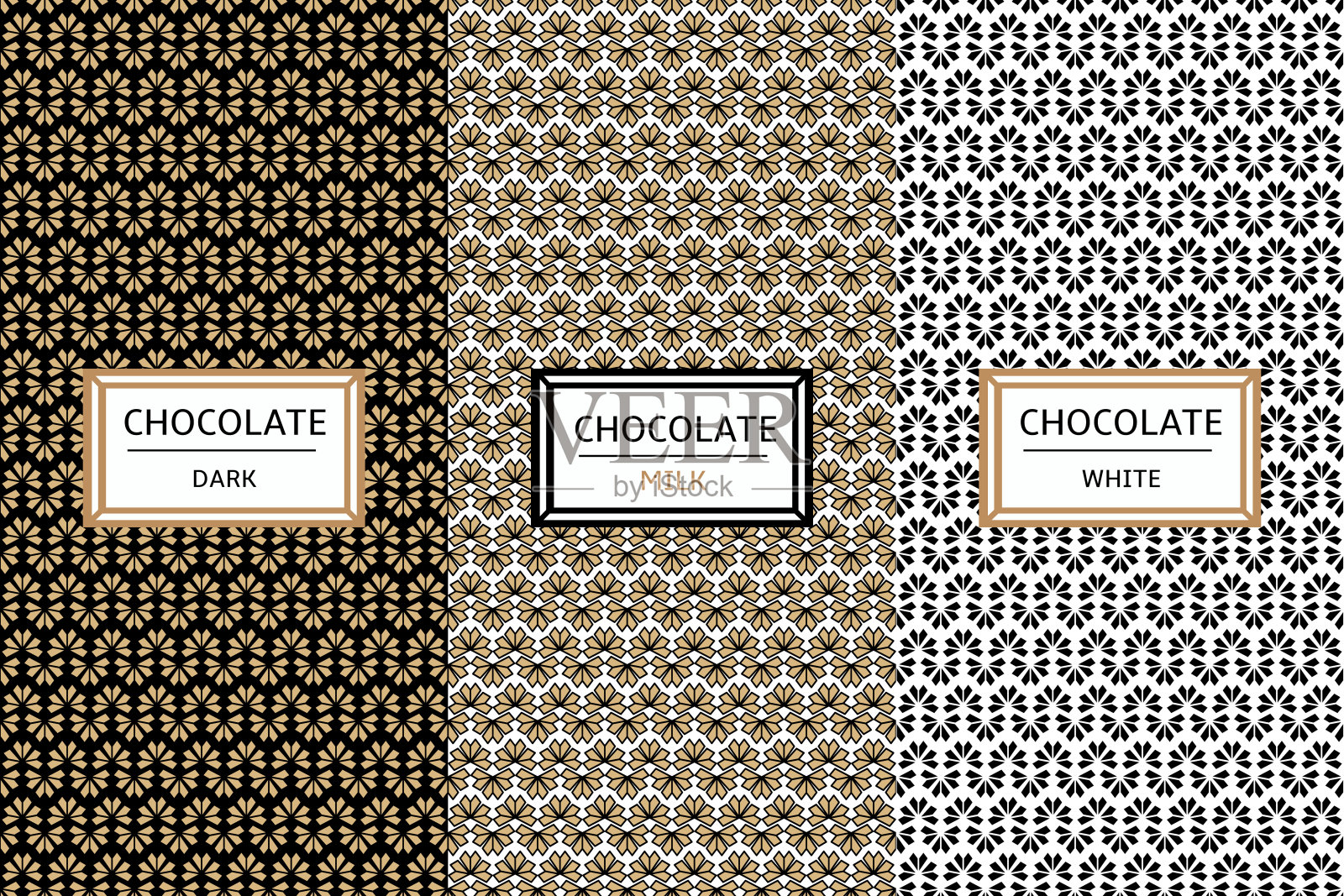 巧克力包装设计套装插画图片素材