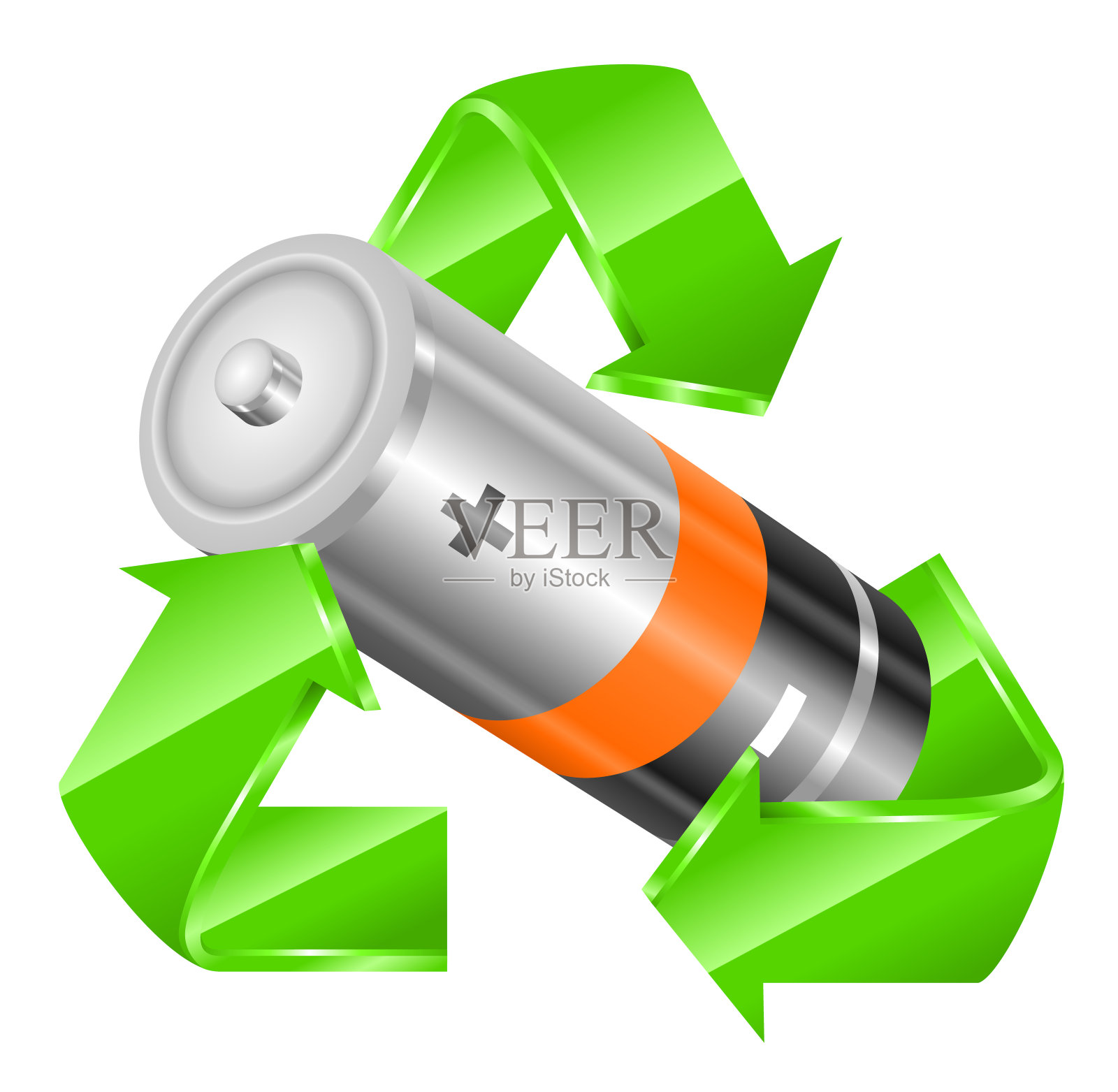 回收电池设计元素图片