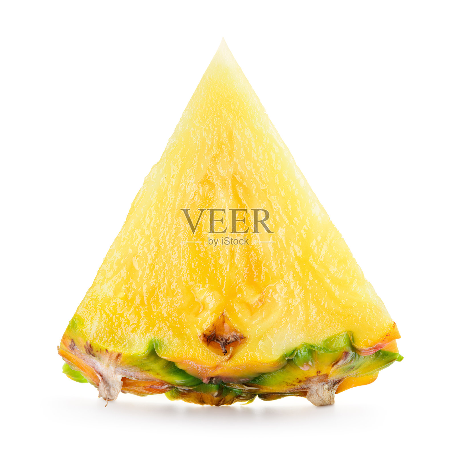 菠萝切片。在白色背景上分离的菠萝。照片摄影图片