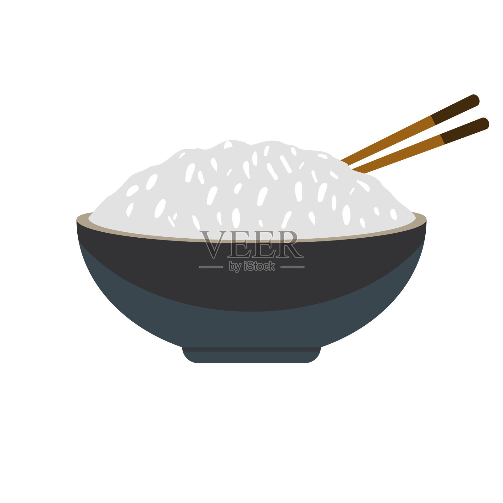 米饭的矢量图设计元素图片
