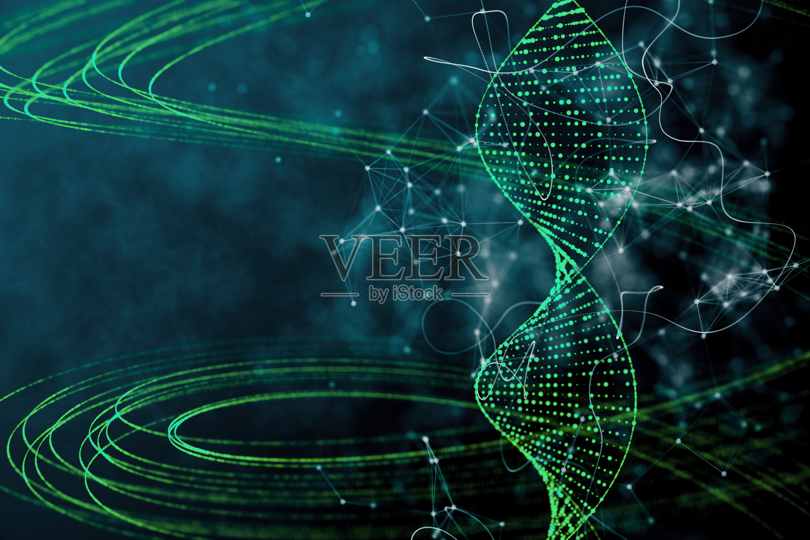 绿色的DNA的背景插画图片素材
