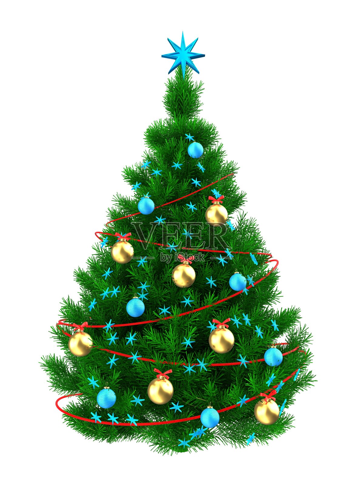 3 d的圣诞树插画图片素材