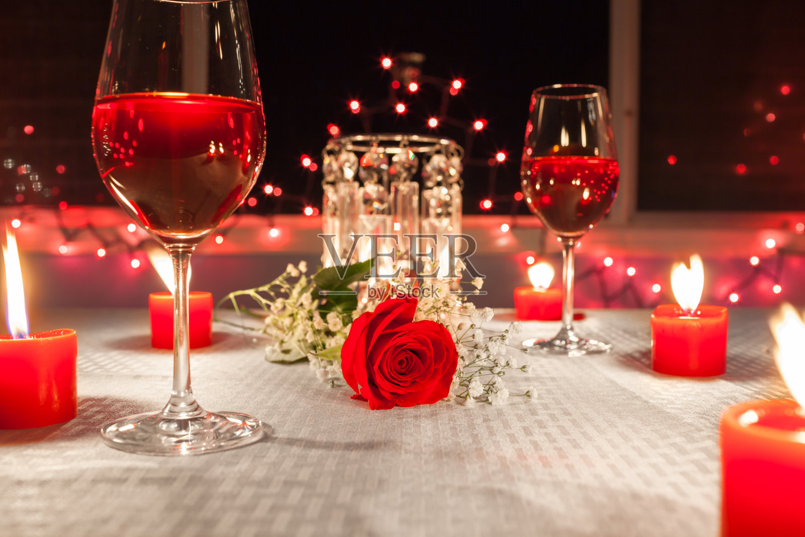浪漫的烛光晚餐照片摄影图片