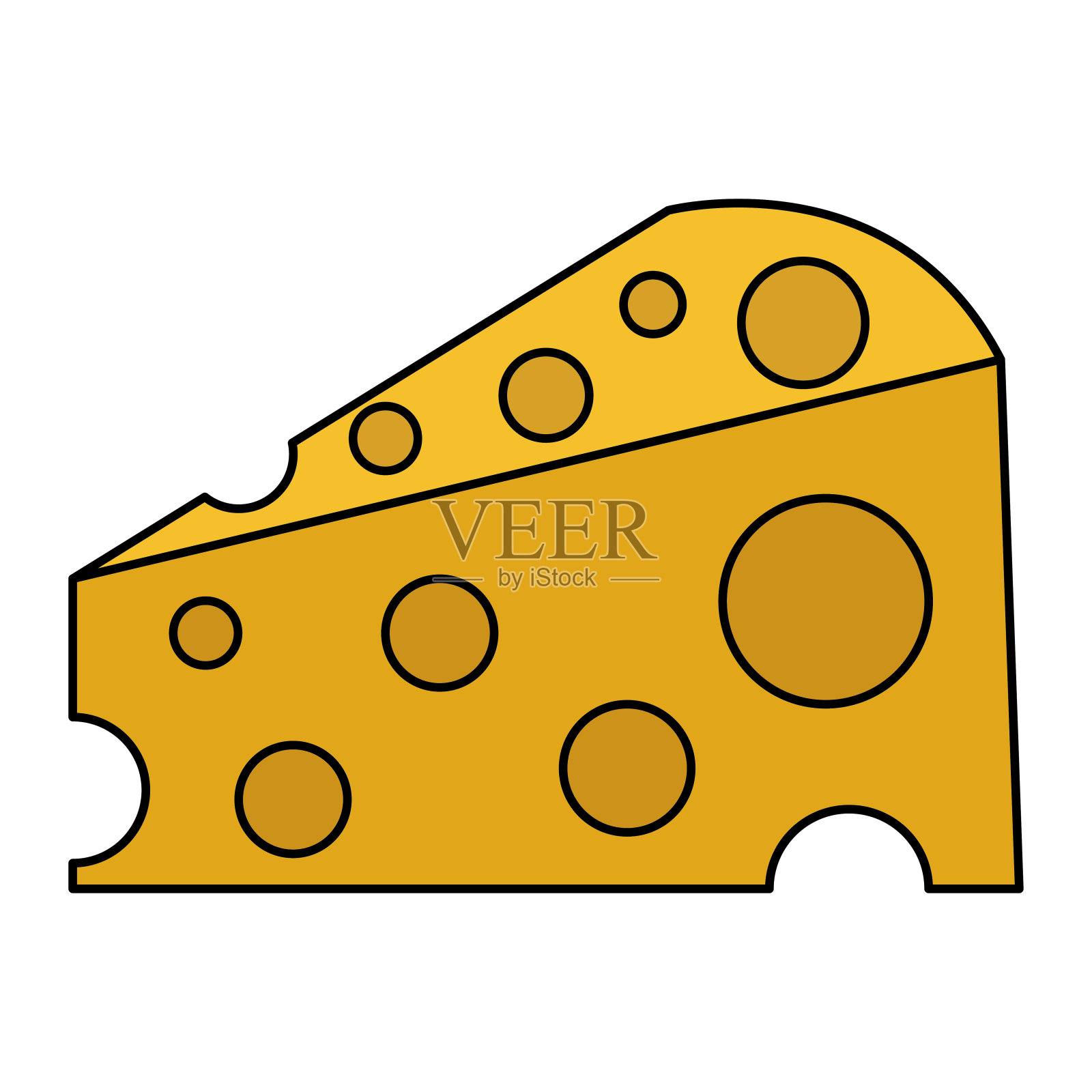 美味奶酪孤立图标图标素材