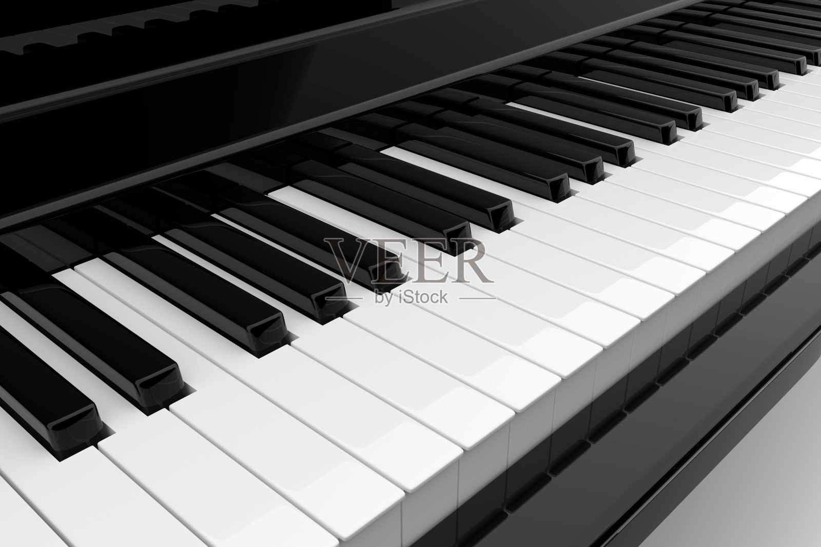钢琴键盘。3 d渲染。设计元素图片
