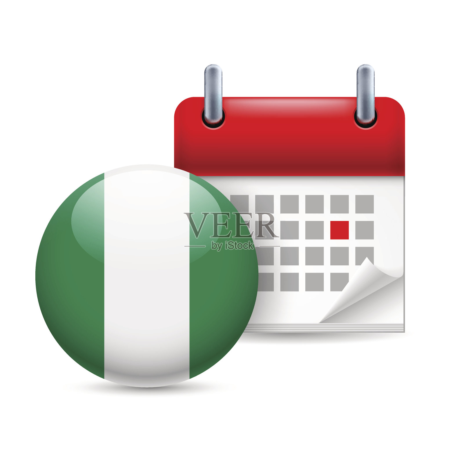 尼日利亚国庆日的标志插画图片素材