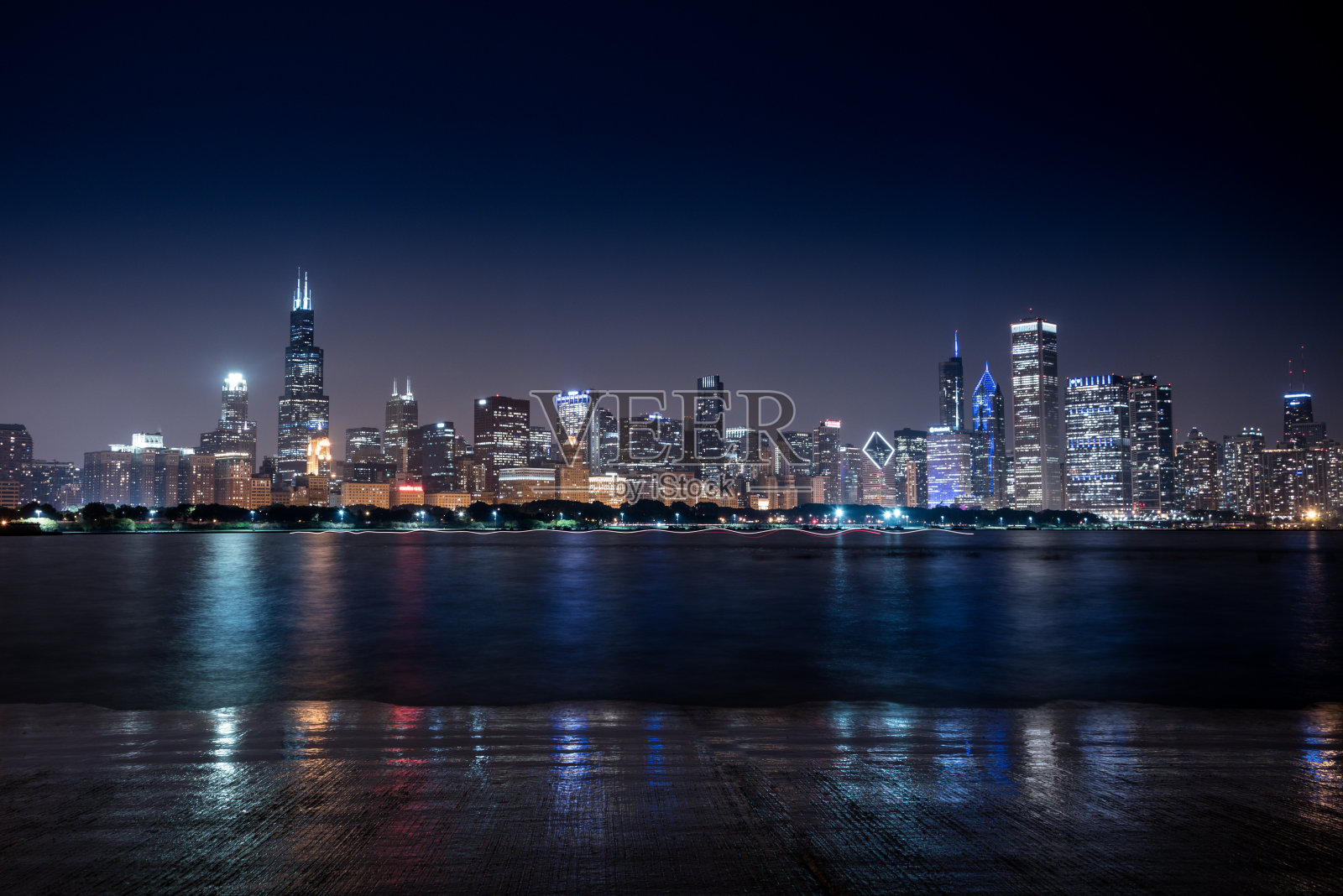 芝加哥天际线照片摄影图片