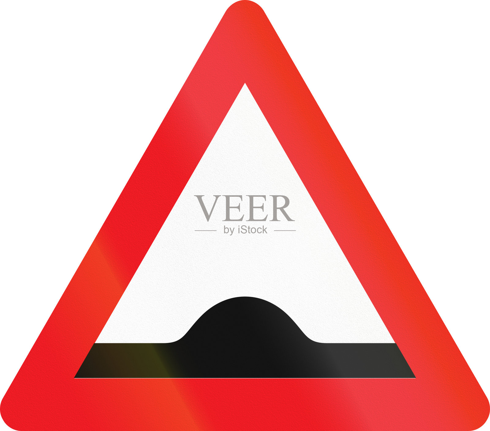 丹麦使用的警告路标-减速带插画图片素材
