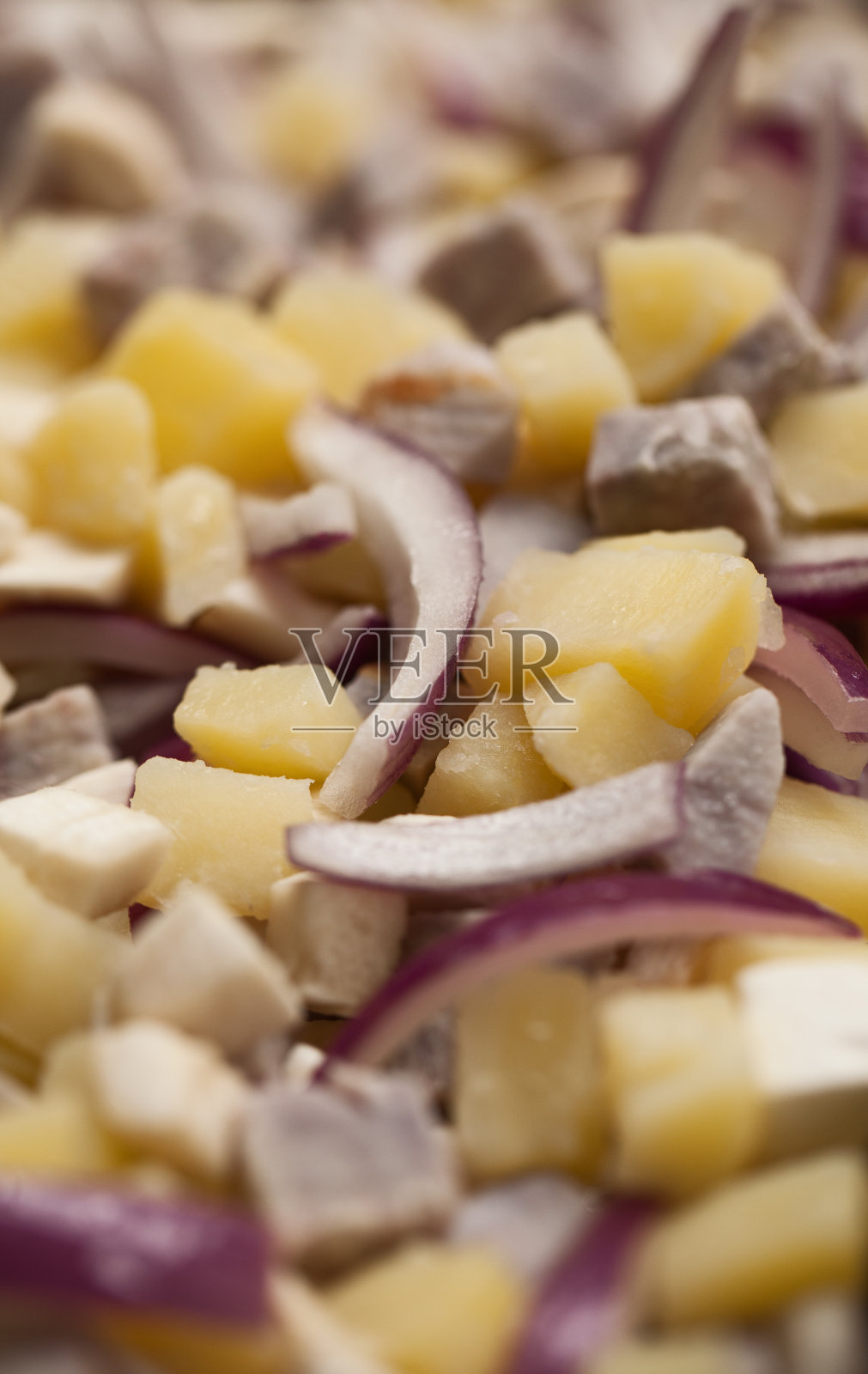 亚洲菜-芋头根，红土豆，洋葱照片摄影图片