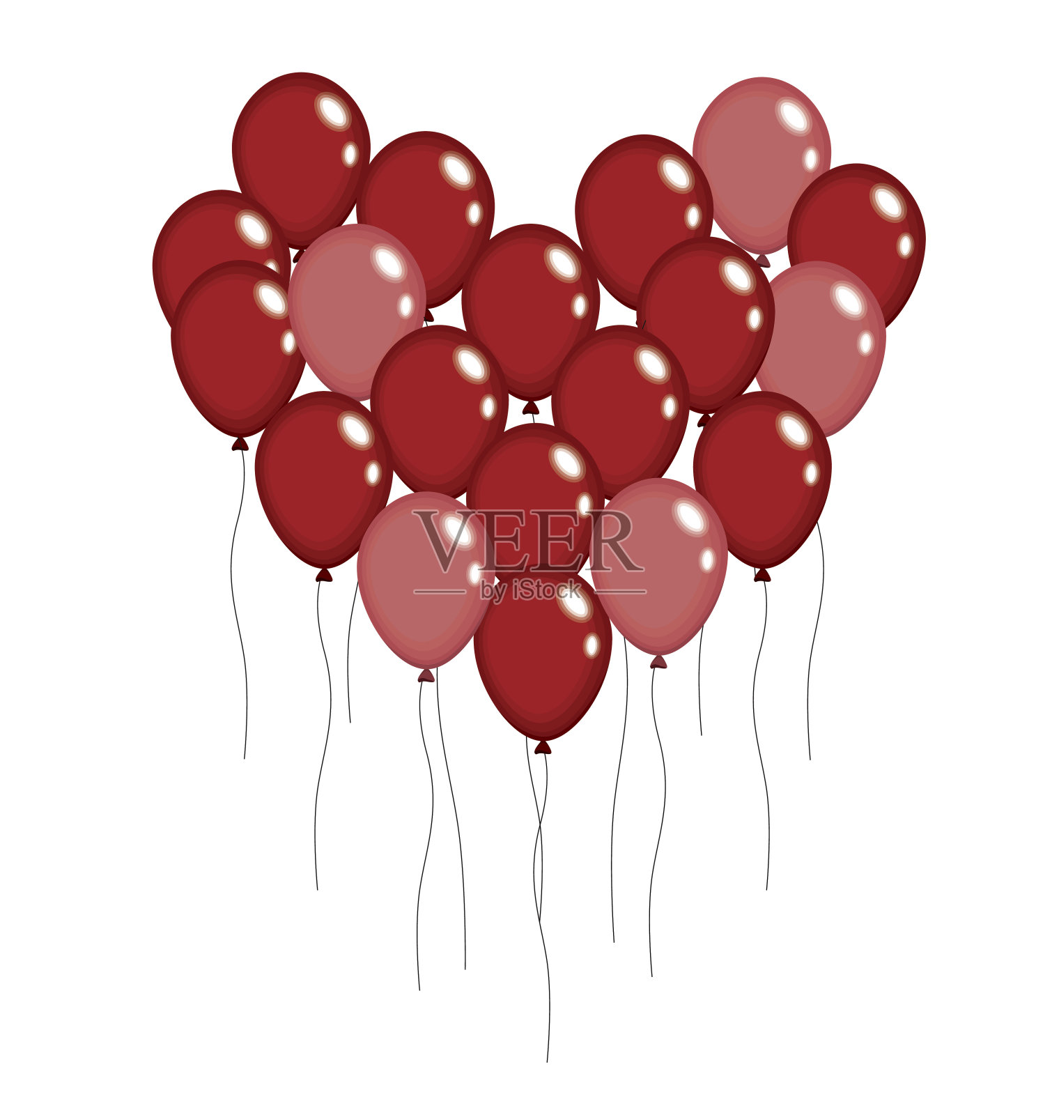 心脏气球矢量设计元素图片