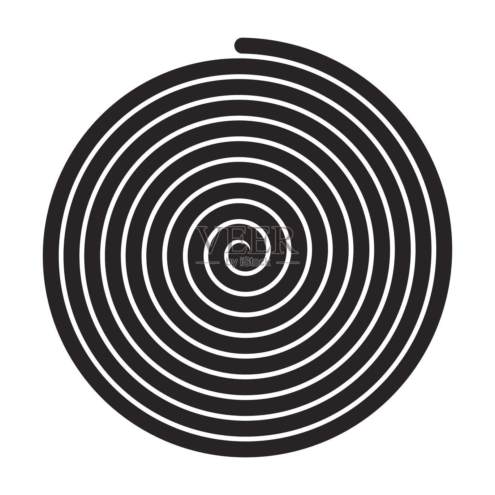 黑色标志螺旋设计元素图片