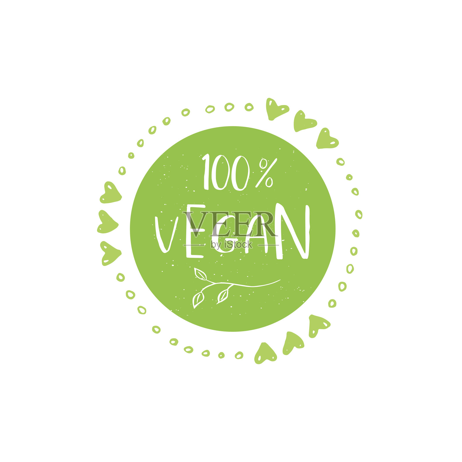 向量生态，生物绿色或标志。素食，生的，健康的食物标志插画图片素材